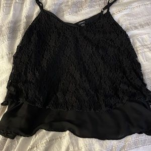Lace chiffon tank
